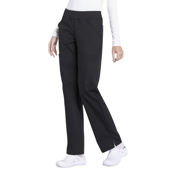 NWT Cherokee Rib Knit Waist Cargo Modern Classic Scrub Pants Size Medium Petite - Picture 2 of 11